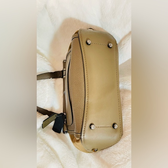 Coach 1941 drifter with 2 hangtags Olive/Tan Studded Leather Top-Handle Satchel - Picture 3 of 5